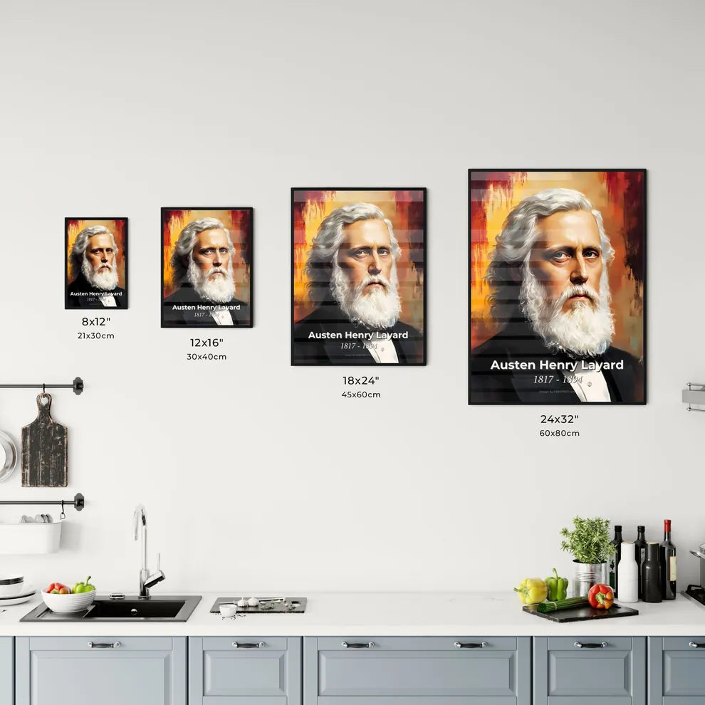 Portrait of Austen Henry Layard Size Chart