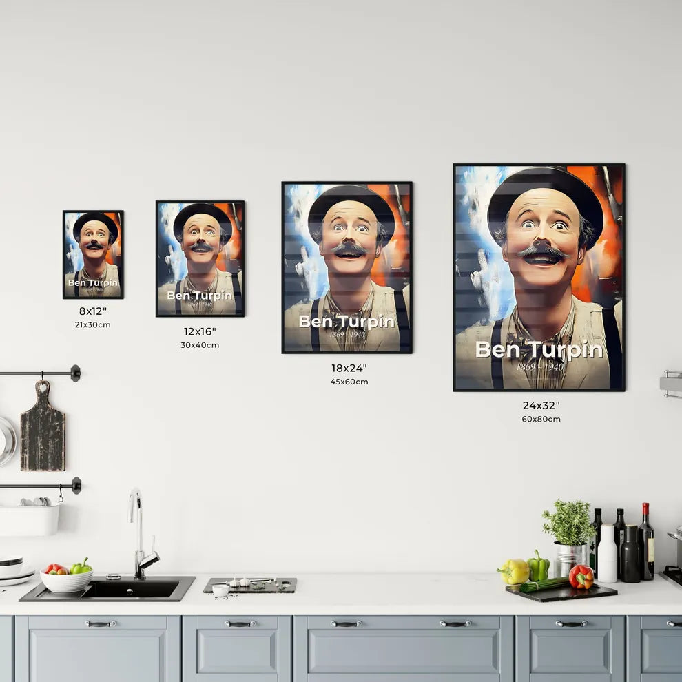 Portrait of Ben Turpin Size Chart