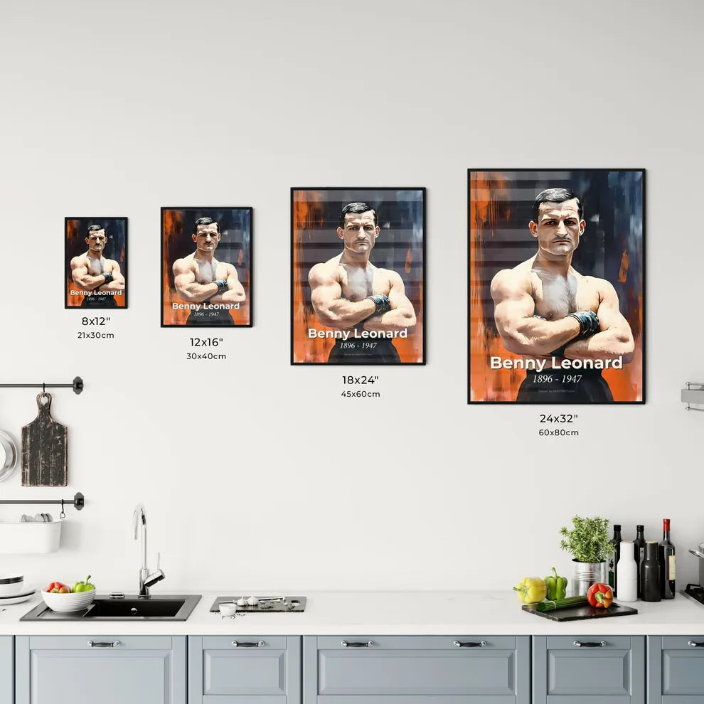 Portrait of Benny Leonard Size Chart