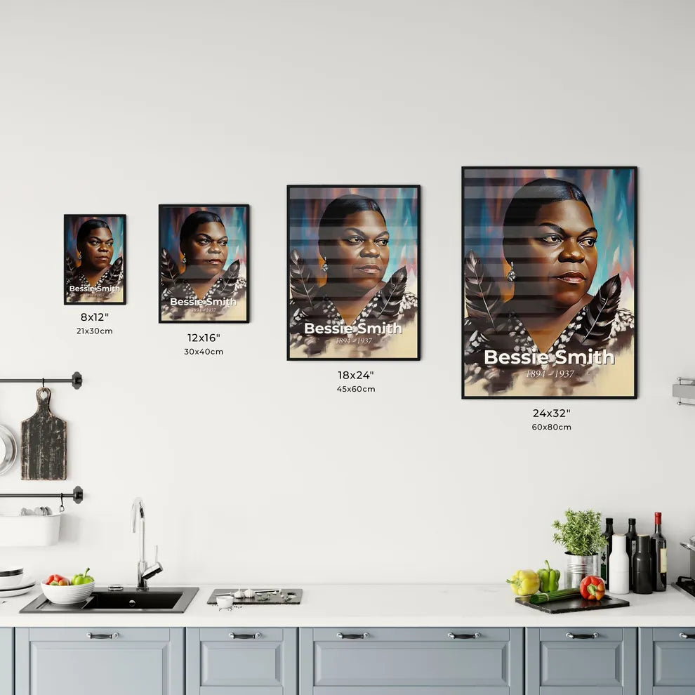 Portrait of Bessie Smith Size Chart