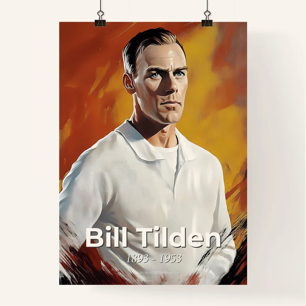 Portrait of Bill Tilden Poster