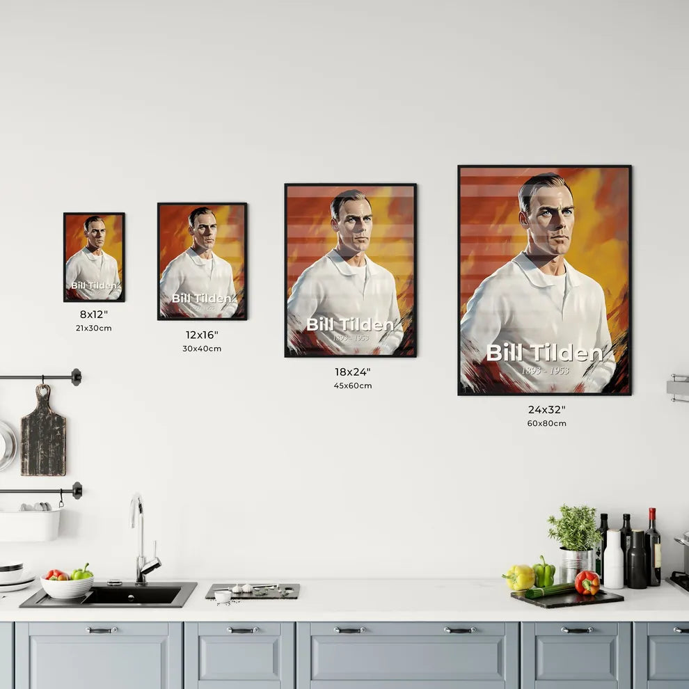Portrait of Bill Tilden Size Chart
