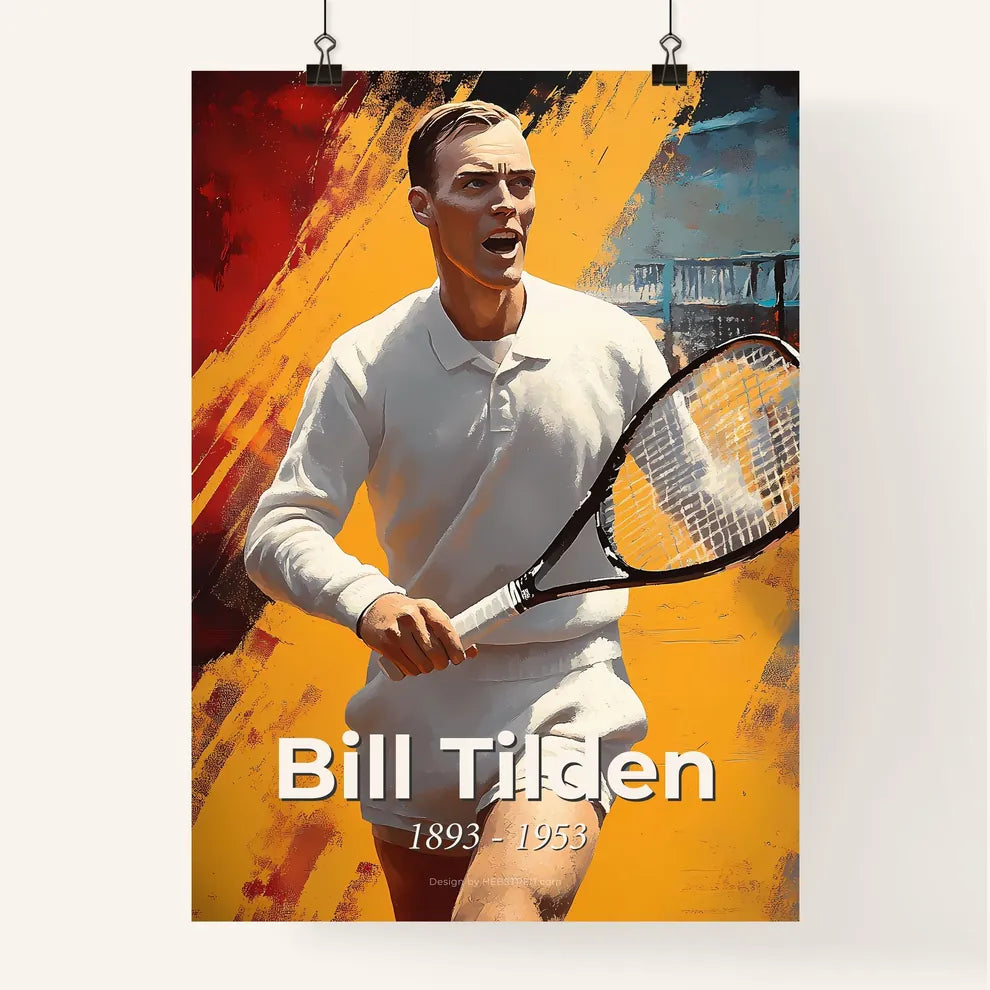 Portrait of Bill Tilden Poster