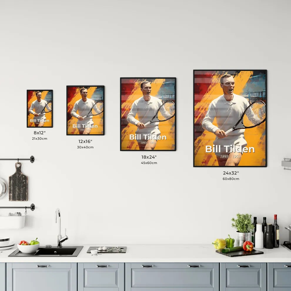 Portrait of Bill Tilden Size Chart