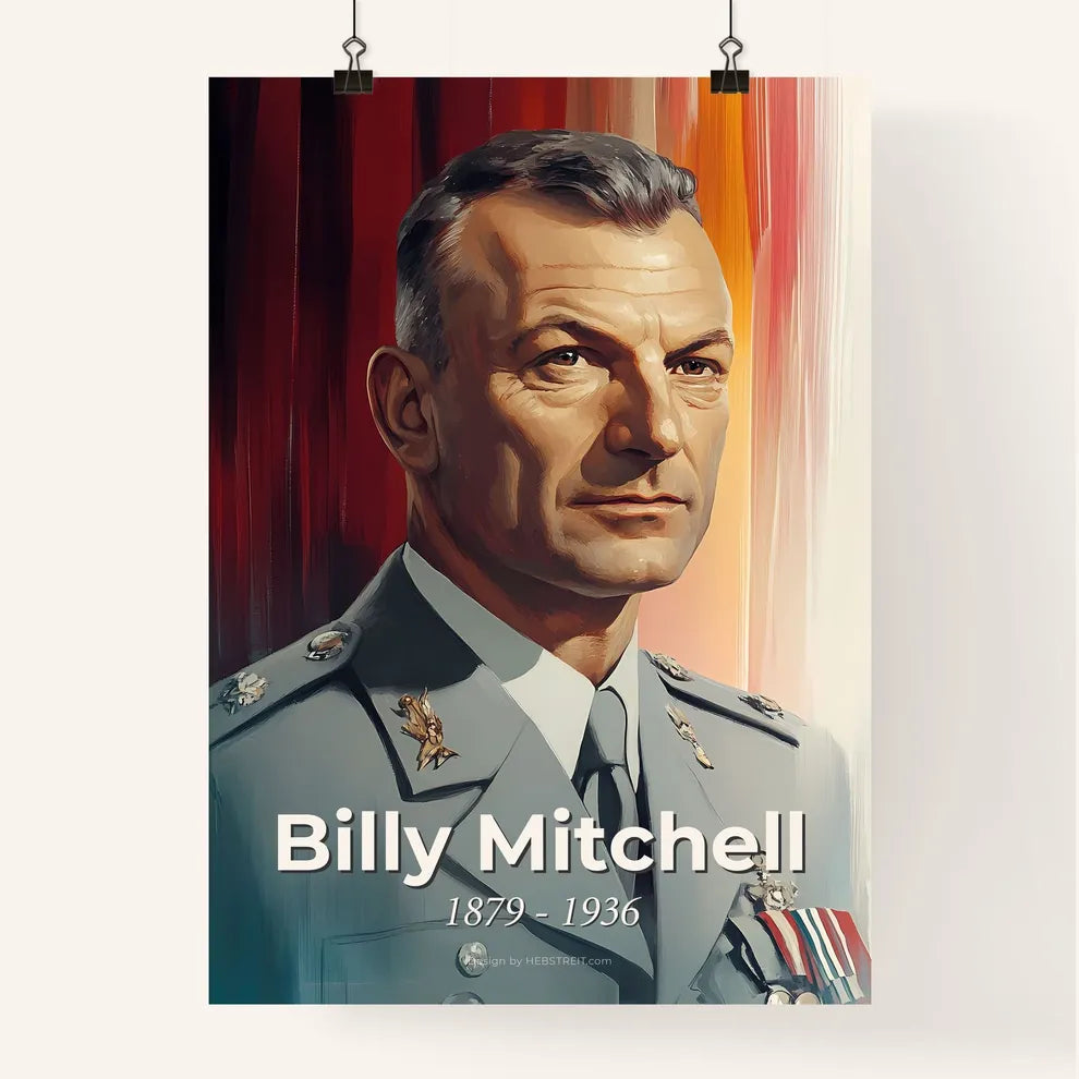 Portrait of Billy Mitchell Poster