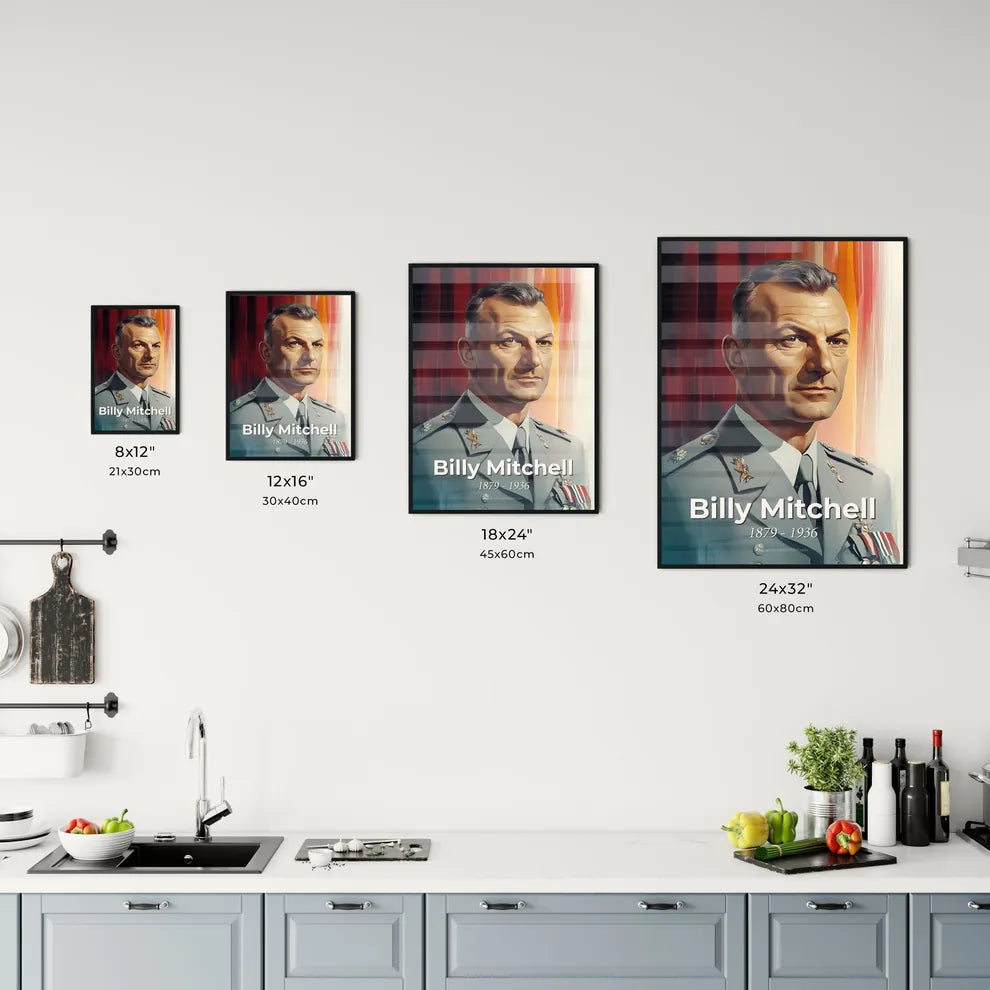 Portrait of Billy Mitchell Size Chart