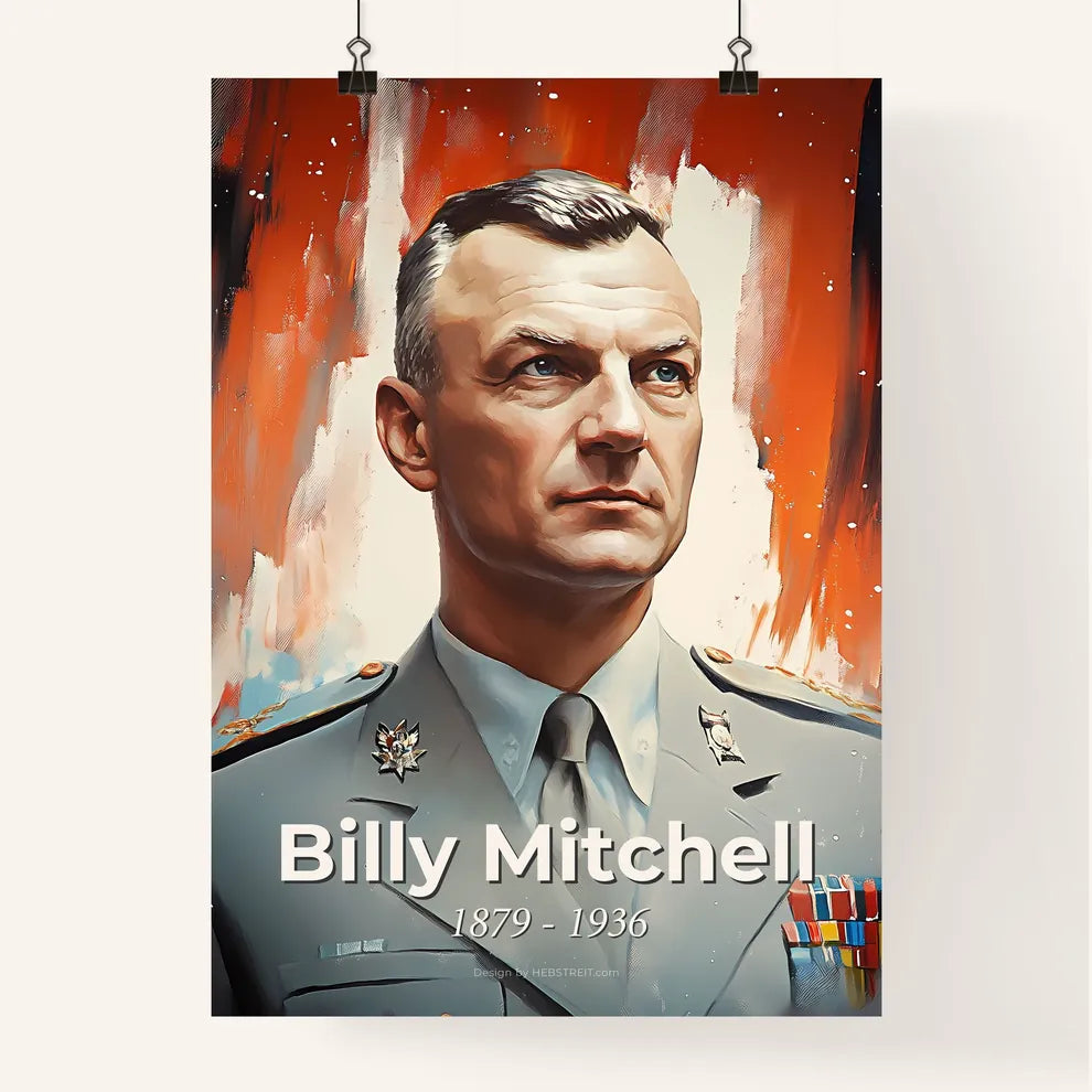 Portrait of Billy Mitchell Poster