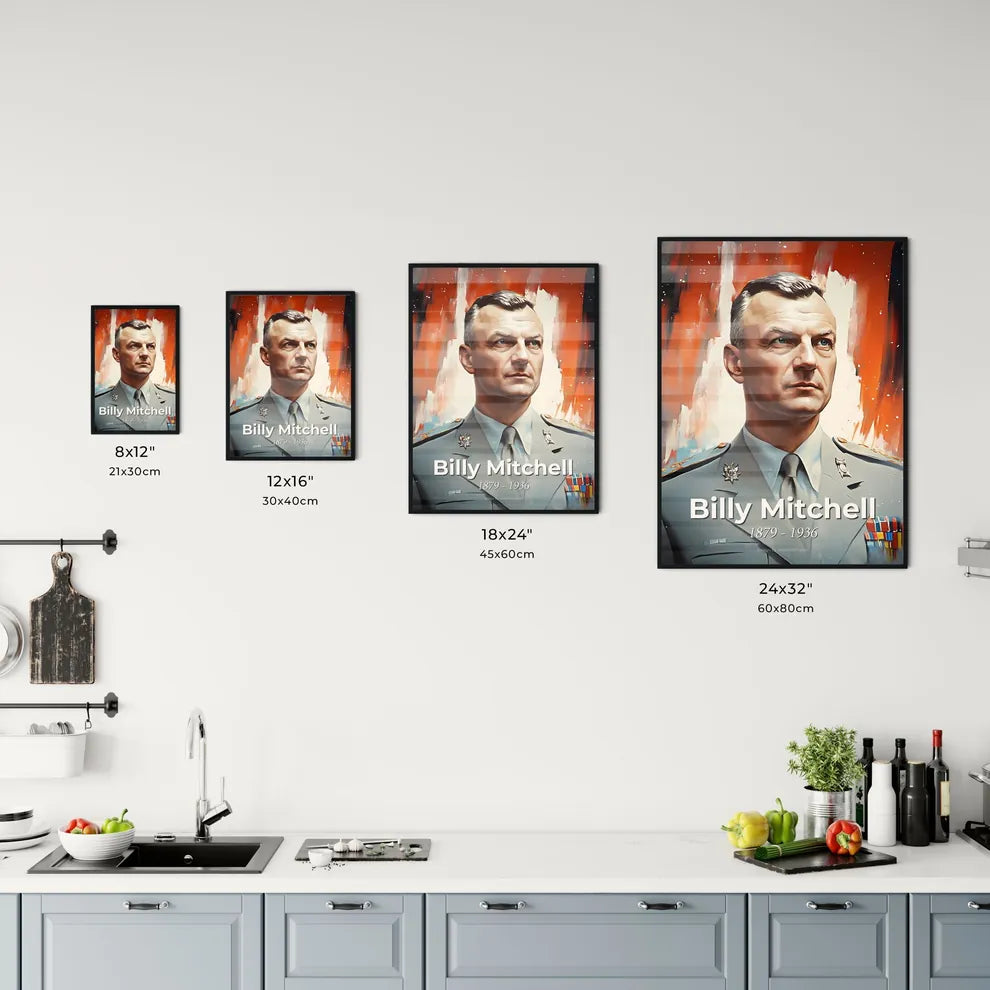 Portrait of Billy Mitchell Size Chart