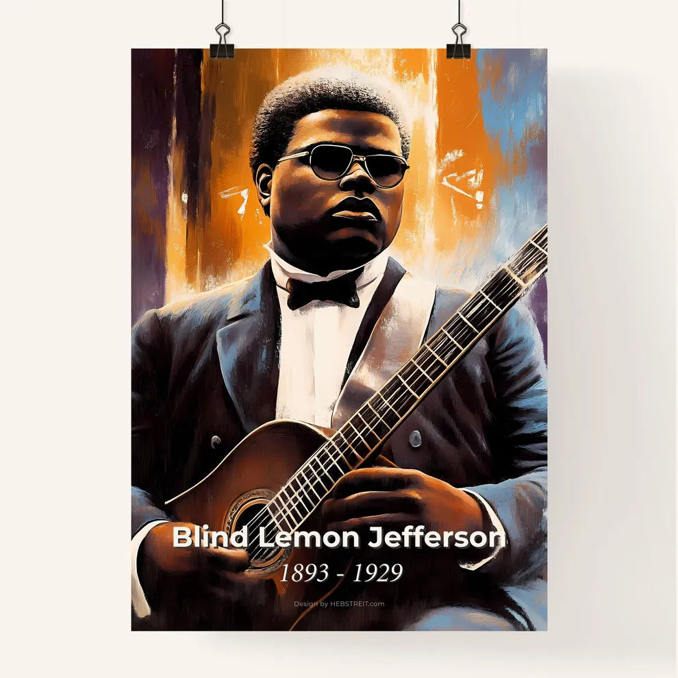 Portrait of Blind Lemon Jefferson Poster