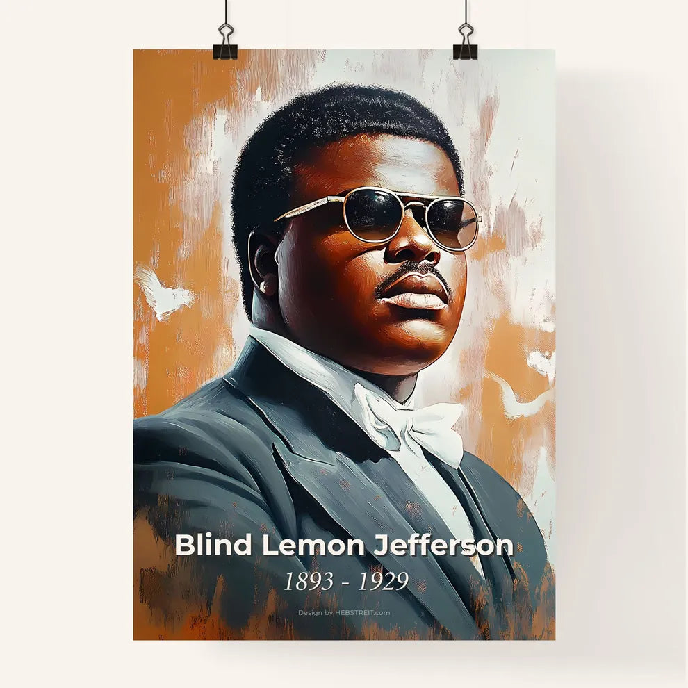 Portrait of Blind Lemon Jefferson Poster