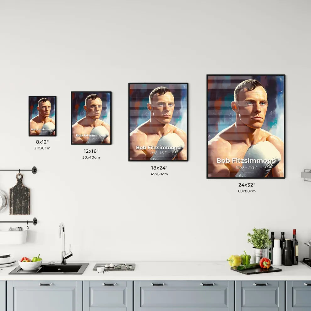 Portrait of Bob Fitzsimmons Size Chart