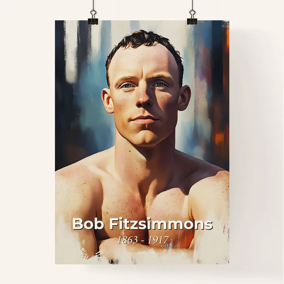 Portrait of Bob Fitzsimmons Poster
