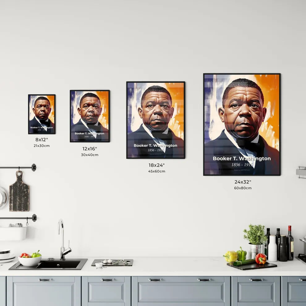 Portrait of Booker T. Washington Size Chart