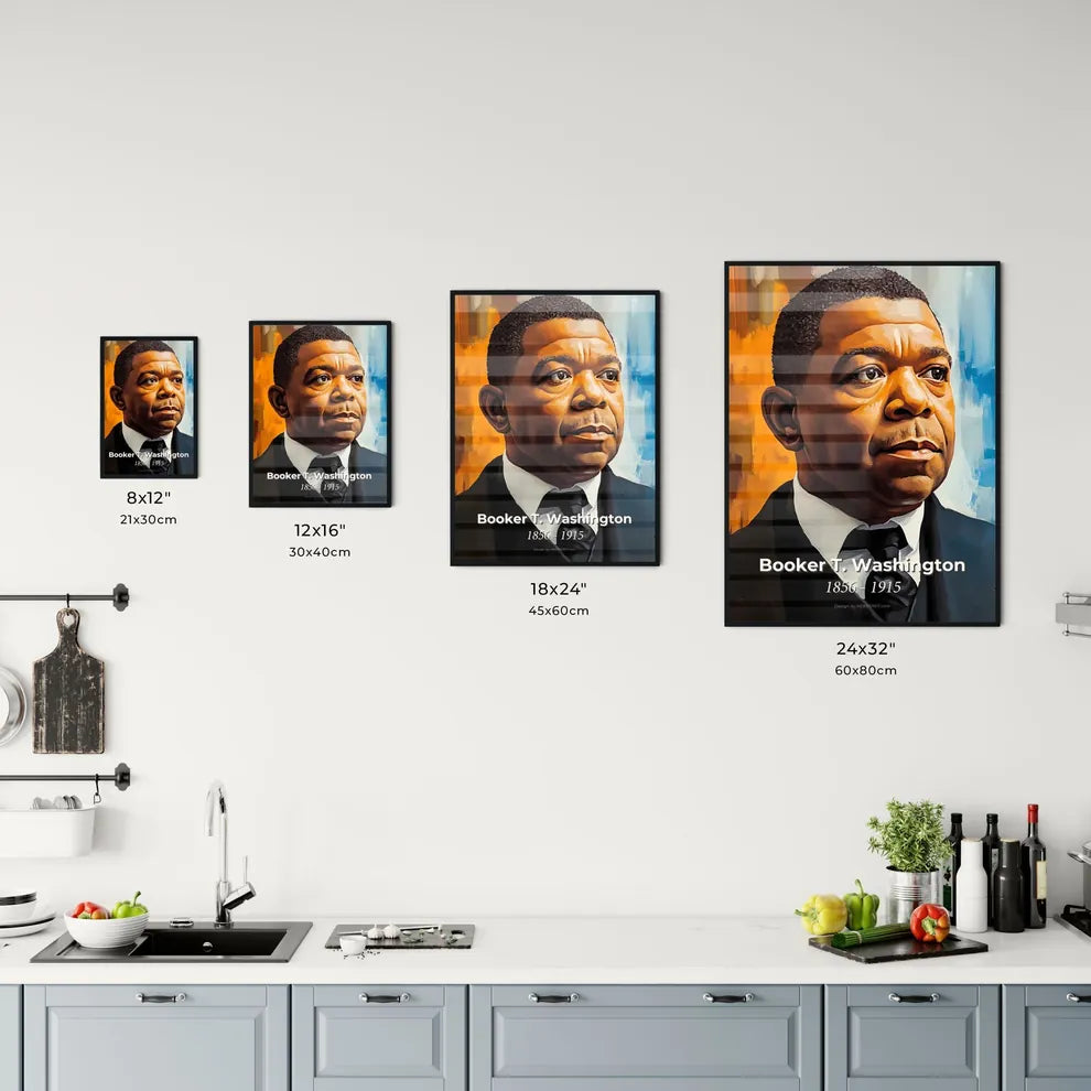 Portrait of Booker T. Washington Size Chart