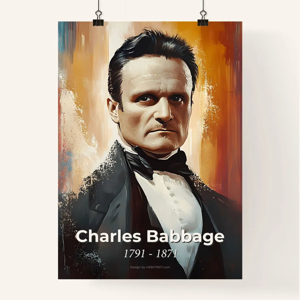 Portrait of Charles Babbage Poster