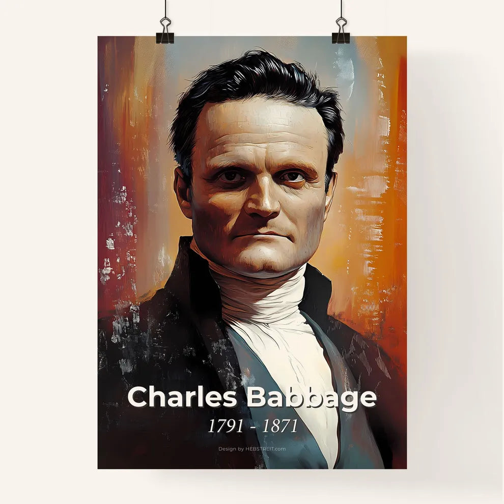 Portrait of Charles Babbage Poster
