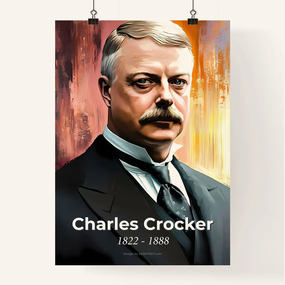 Portrait of Charles Crocker Poster
