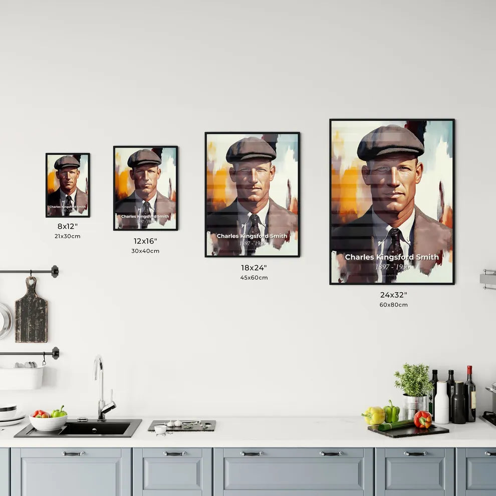 Portrait of Charles Kingsford Smith Size Chart