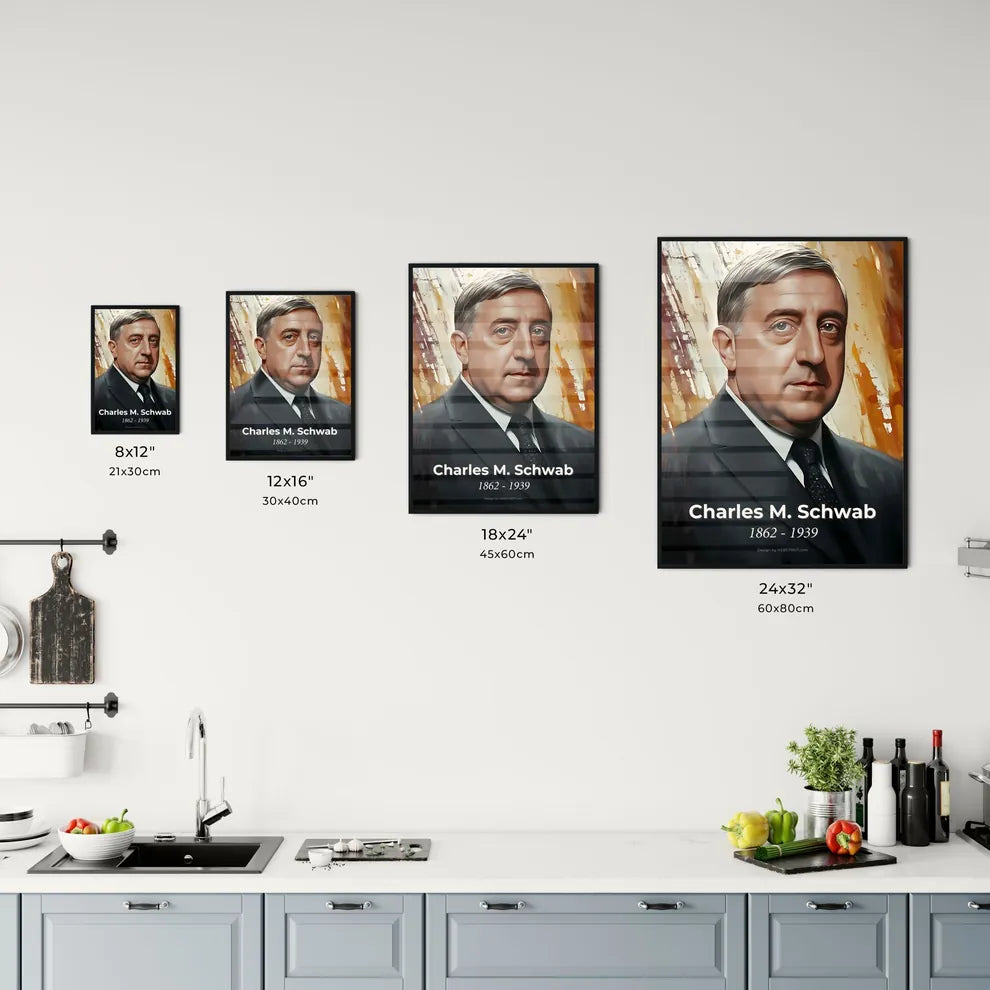 Portrait of Charles M. Schwab Size Chart