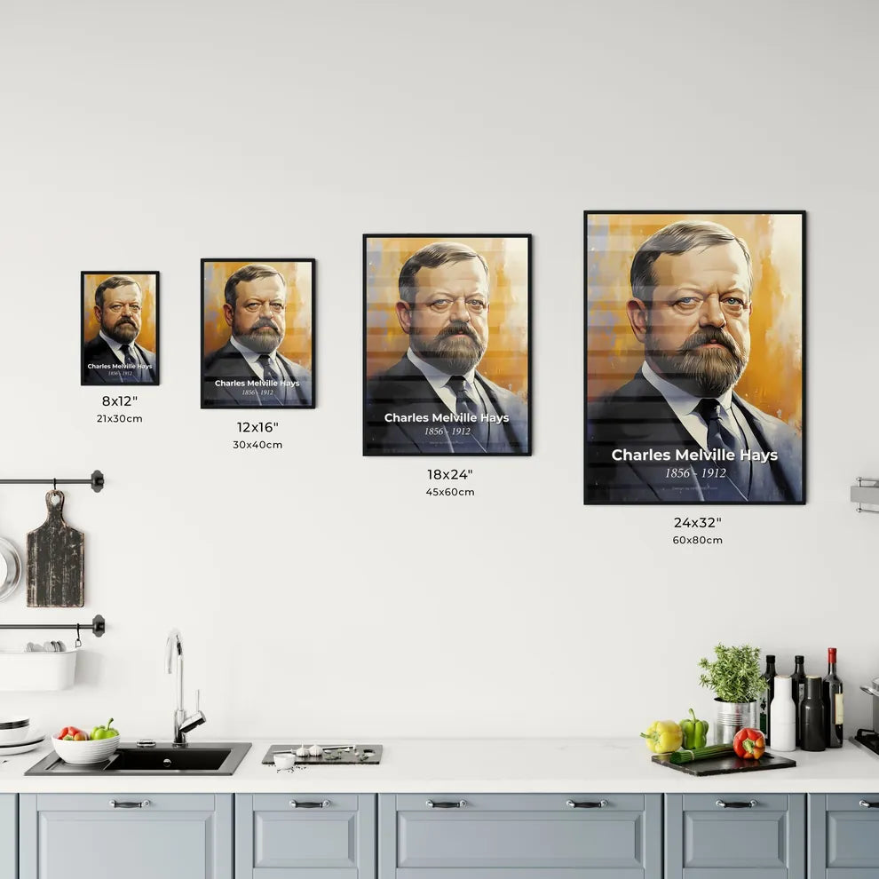Portrait of Charles Melville Hays Size Chart
