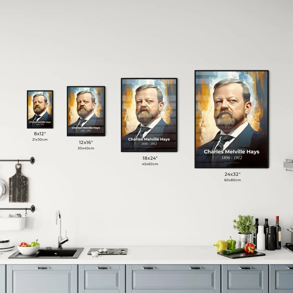 Portrait of Charles Melville Hays Size Chart