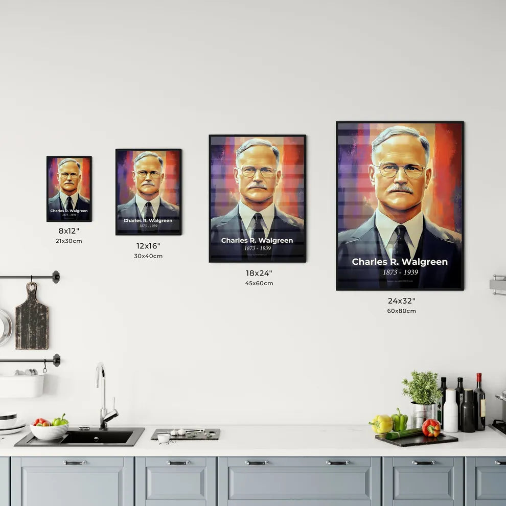 Portrait of Charles R. Walgreen Size Chart