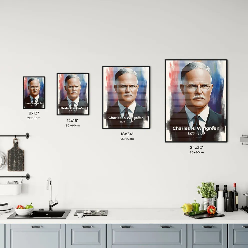 Portrait of Charles R. Walgreen Size Chart