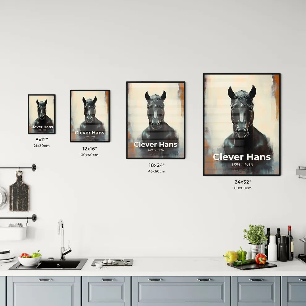 Portrait of Clever Hans Size Chart