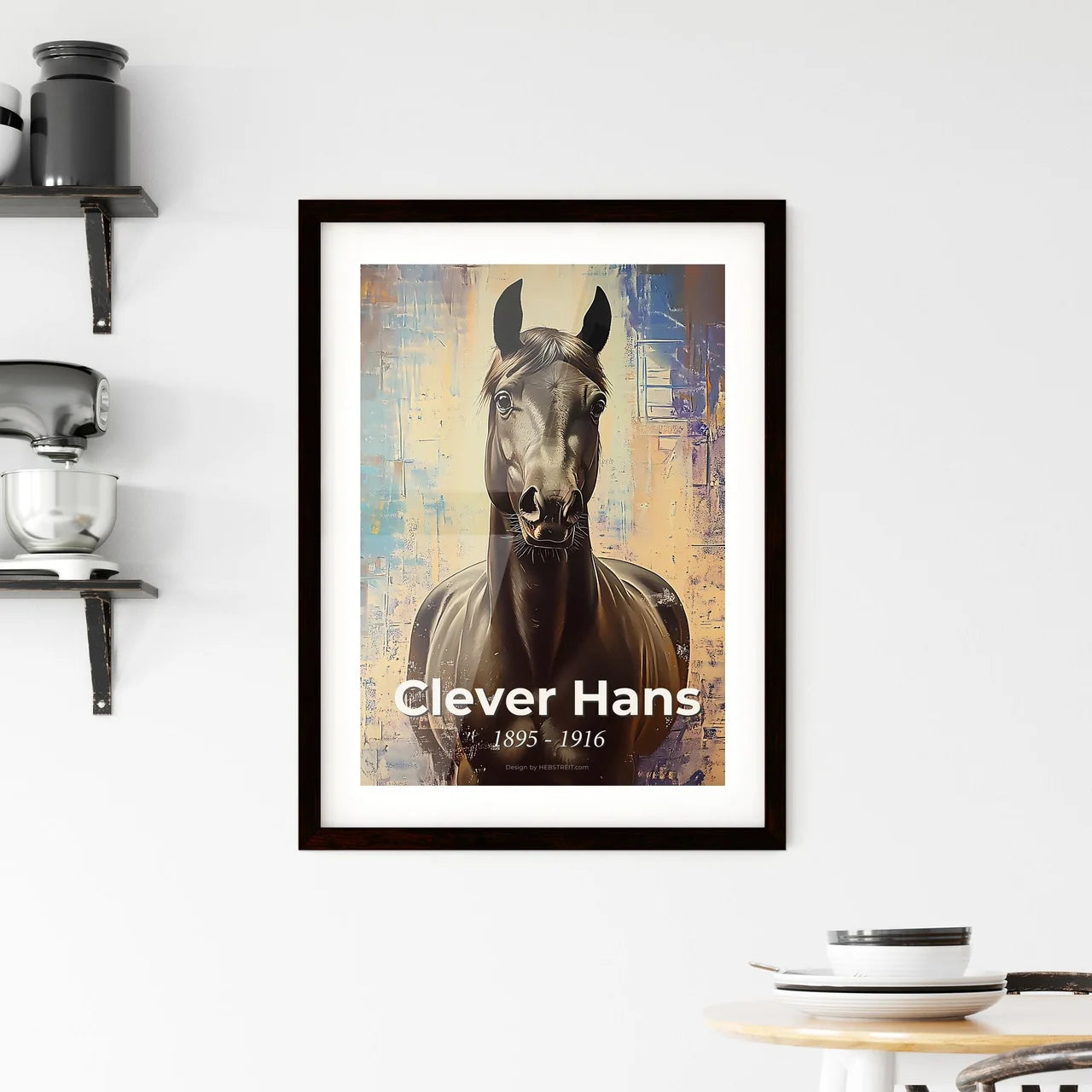 Portrait of Clever Hans Framed Print