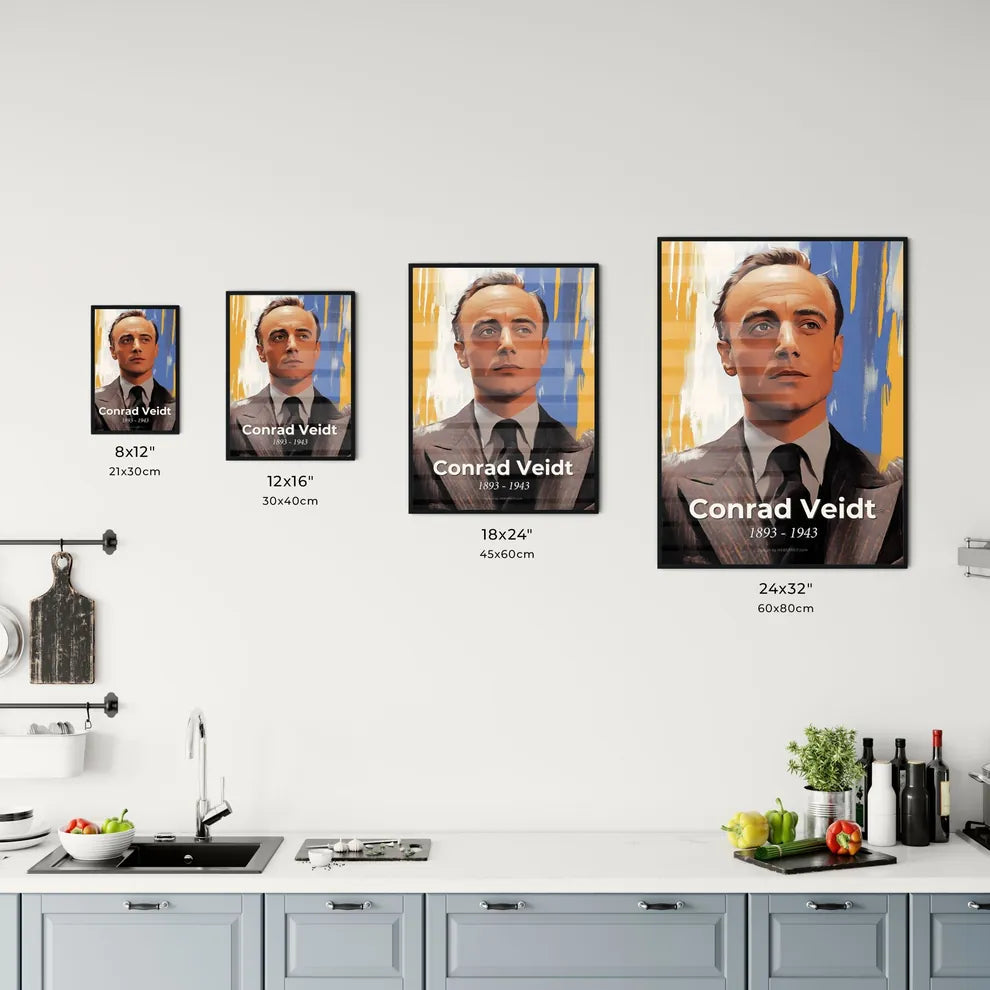 Portrait of Conrad Veidt Size Chart