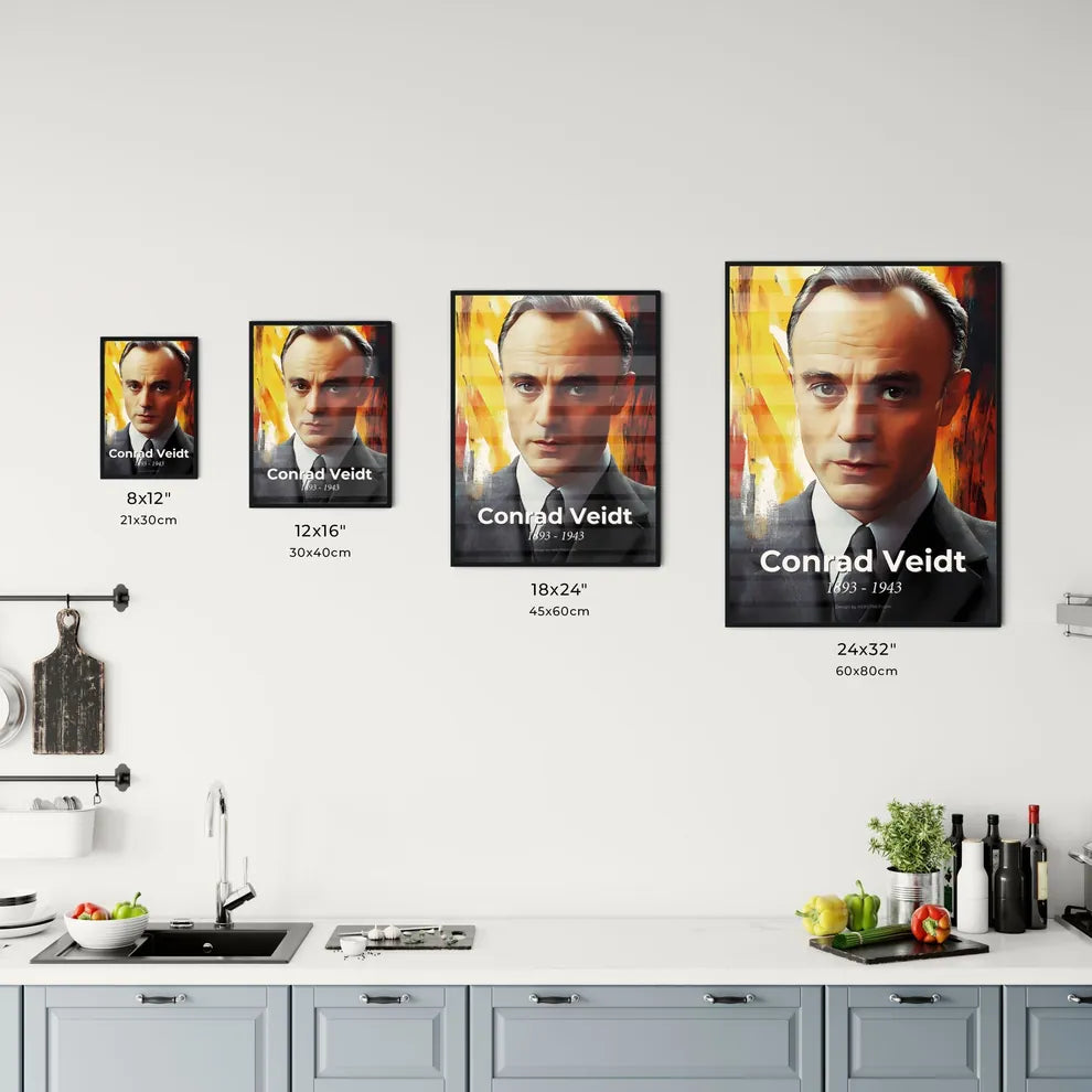 Portrait of Conrad Veidt Size Chart