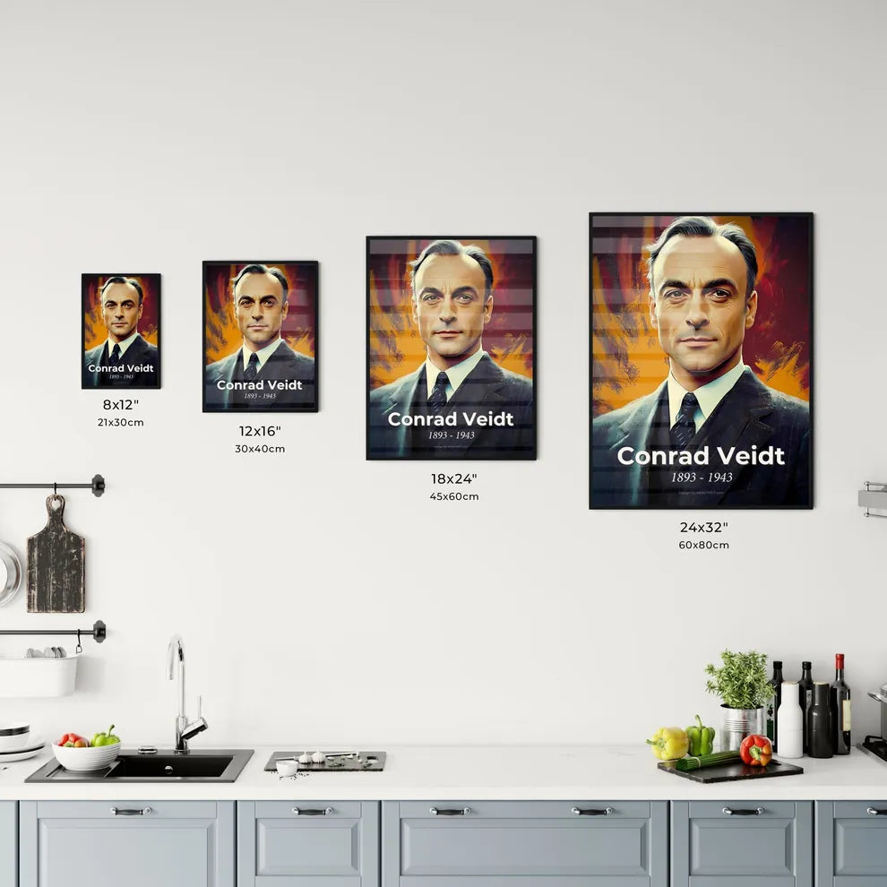 Portrait of Conrad Veidt Size Chart