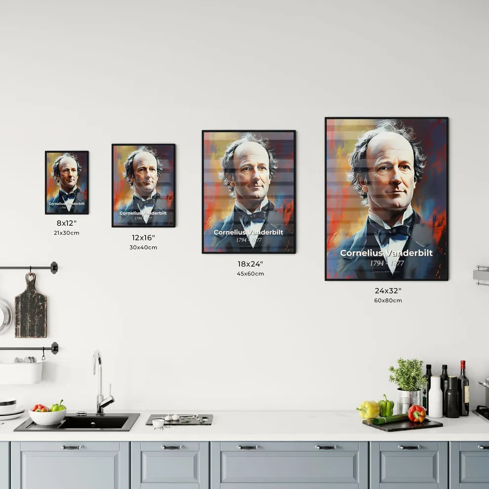 Portrait of Cornelius Vanderbilt Size Chart