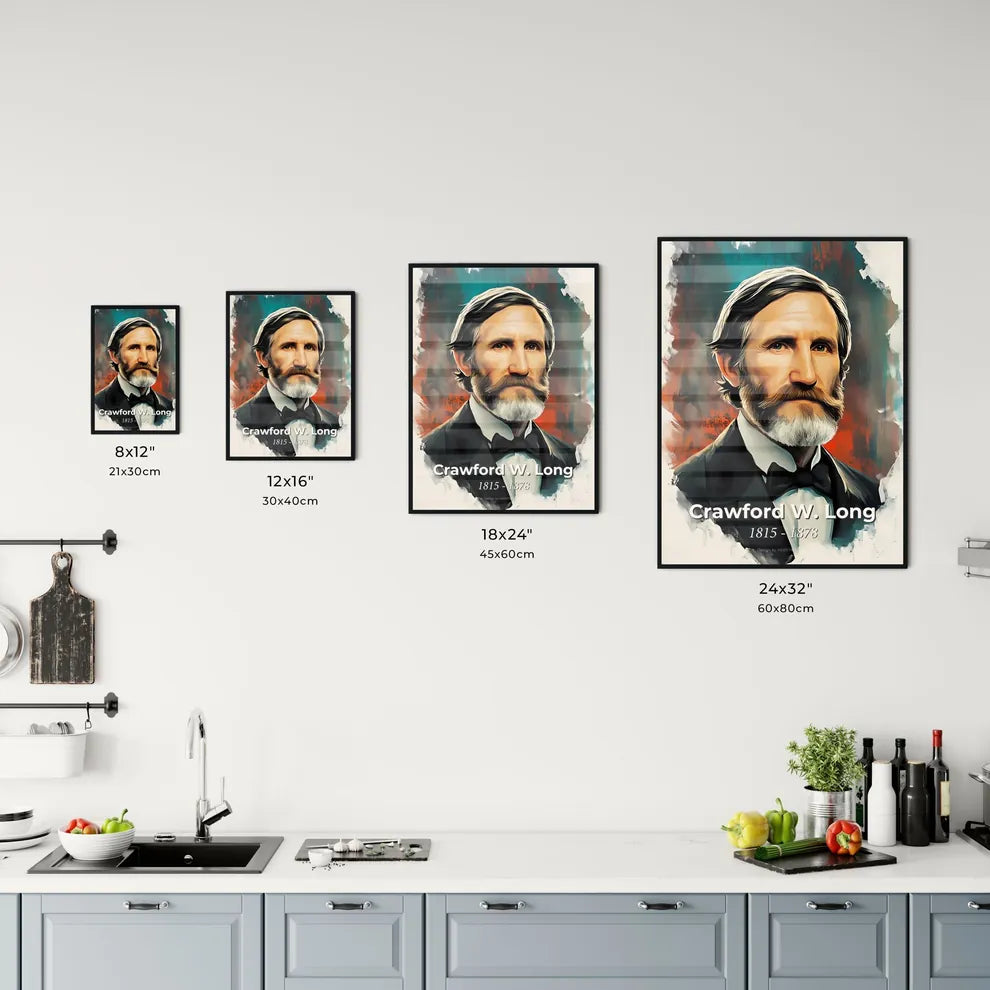 Portrait of Crawford W. Long Size Chart