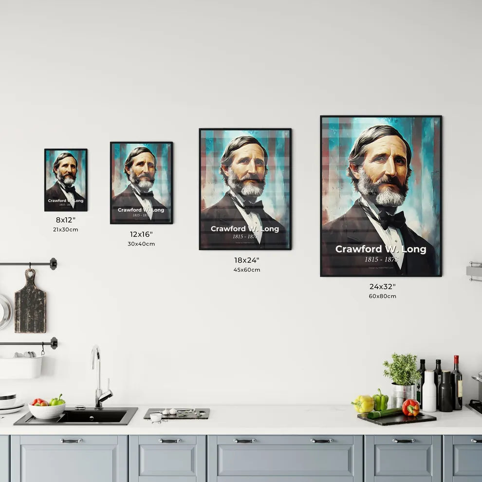 Portrait of Crawford W. Long Size Chart