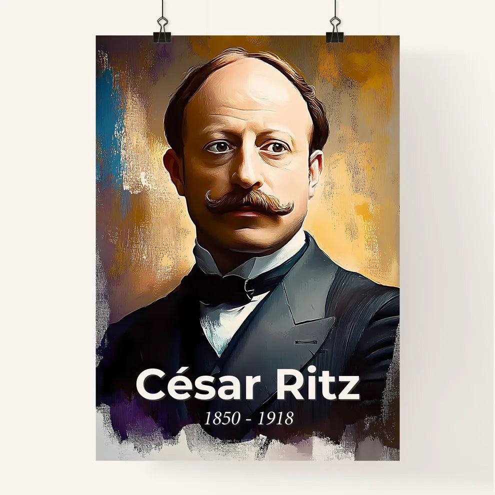 Portrait of César Ritz Poster