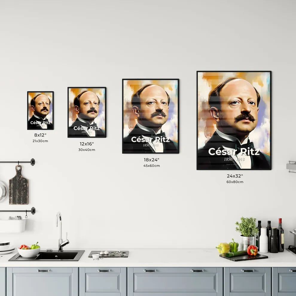 Portrait of César Ritz Size Chart