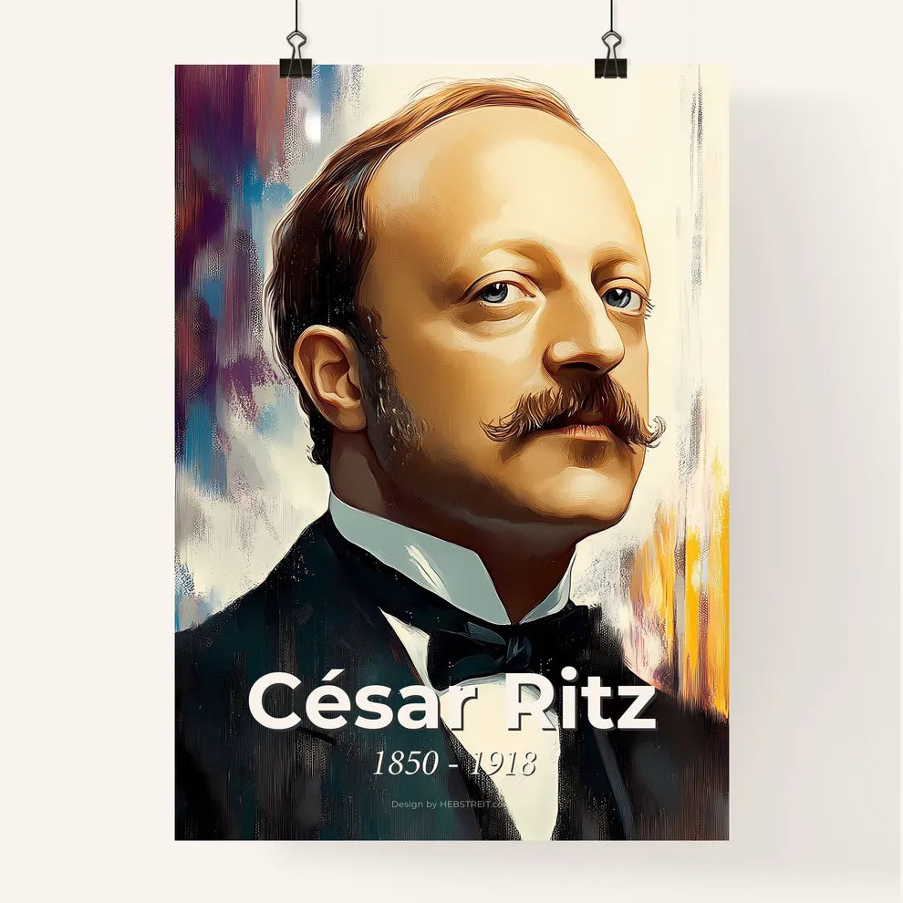 Portrait of César Ritz Poster