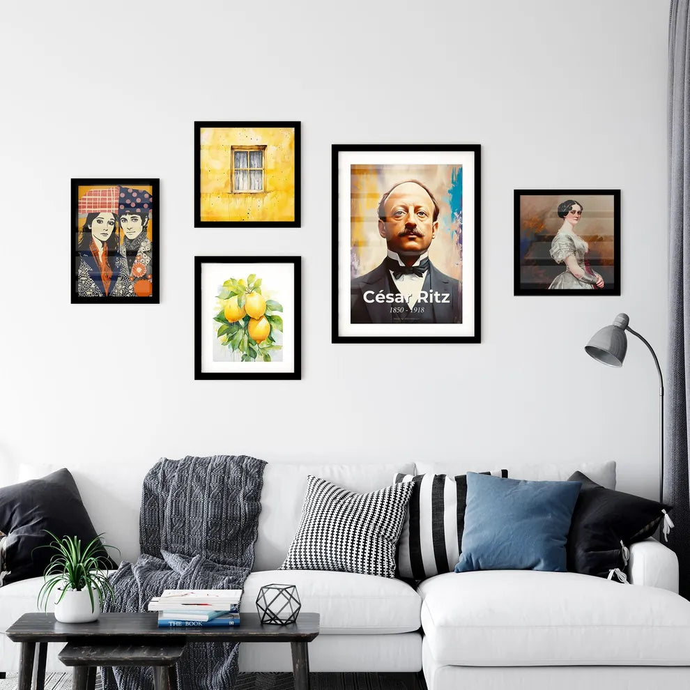 Portrait of César Ritz Wall Art