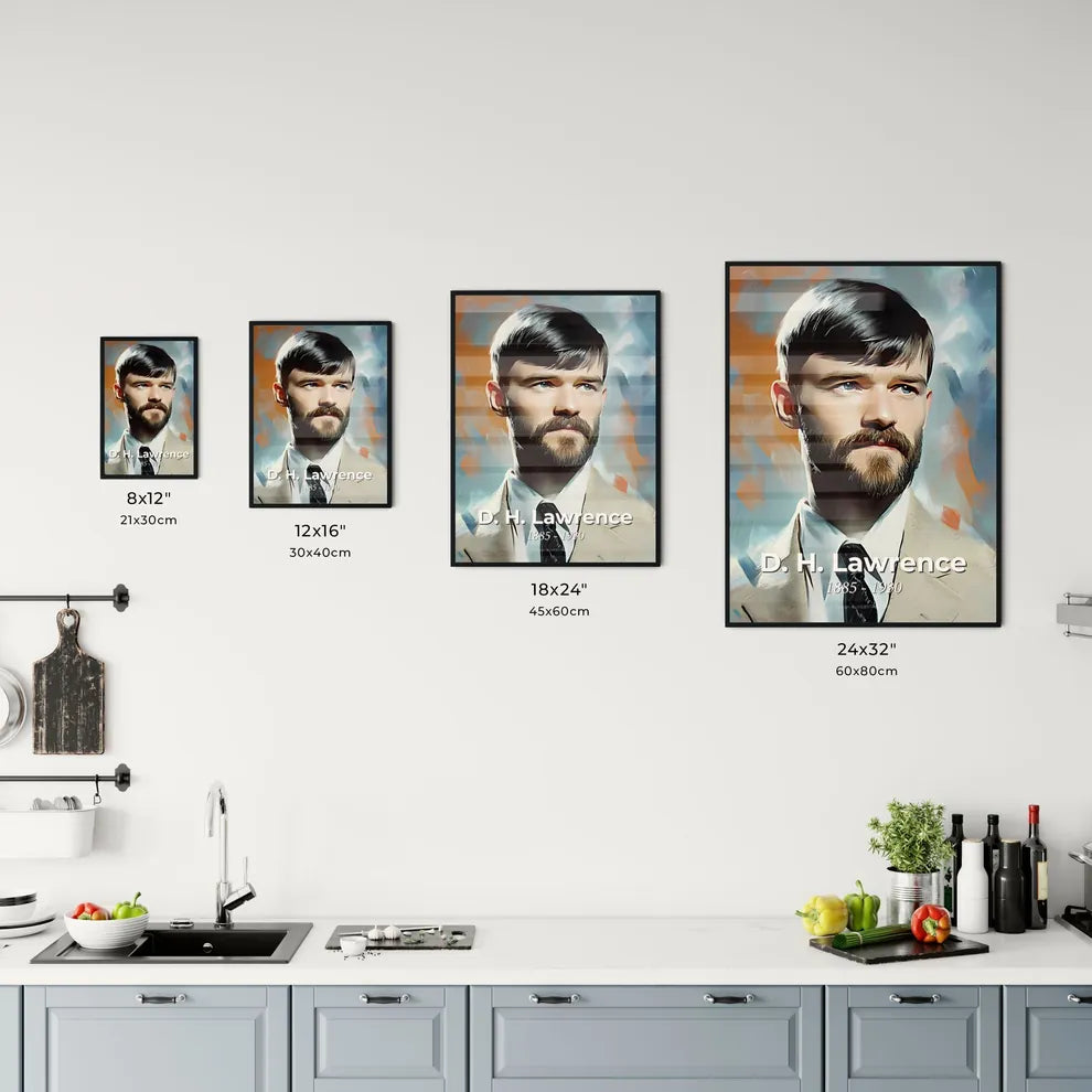 Portrait of D. H. Lawrence Size Chart