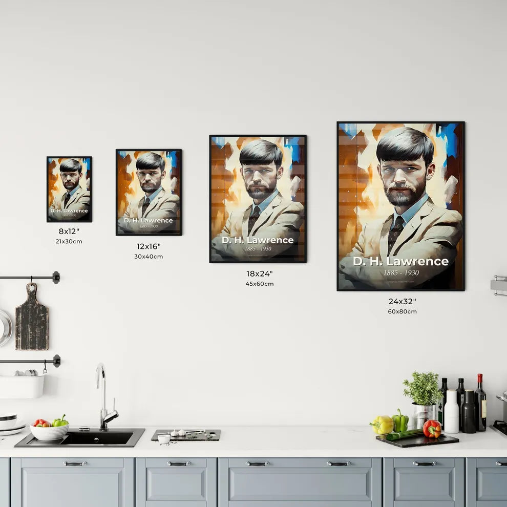Portrait of D. H. Lawrence Size Chart