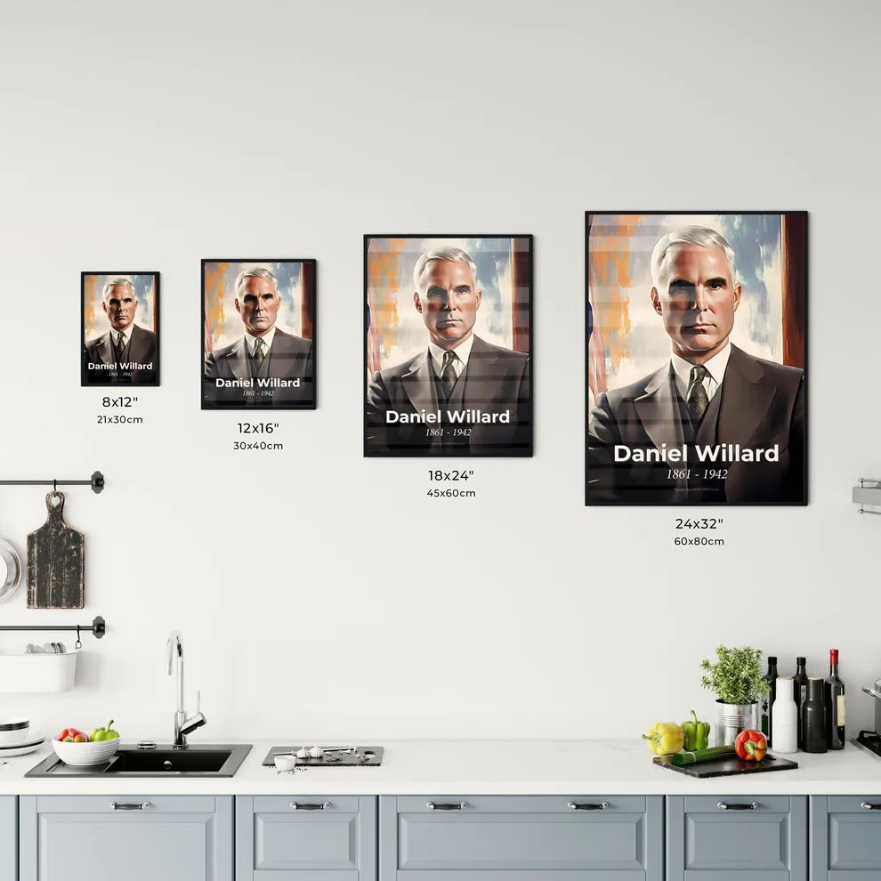 Portrait of Daniel Willard Size Chart