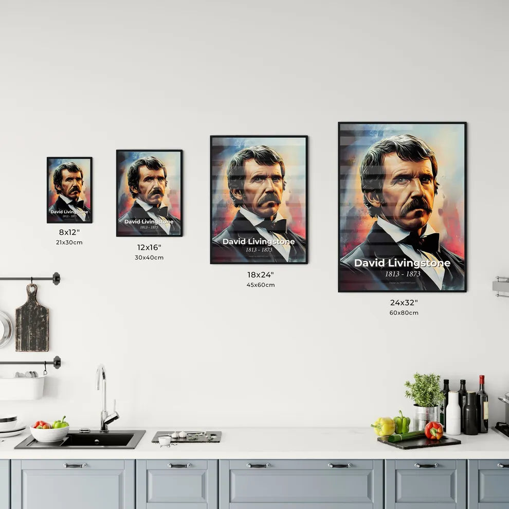 Portrait of David Livingstone Size Chart