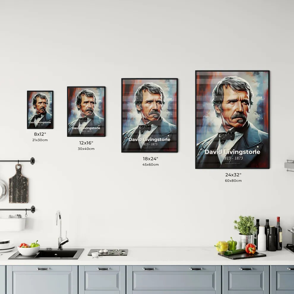 Portrait of David Livingstone Size Chart