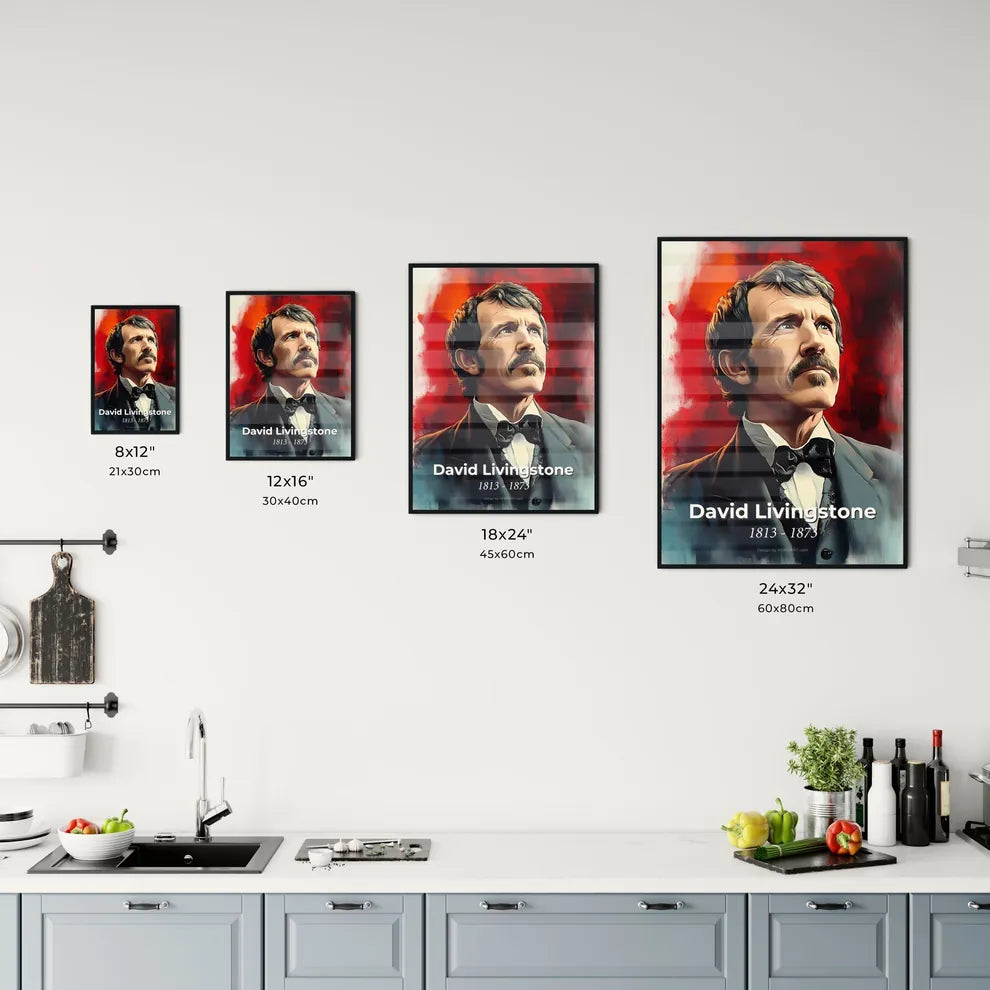 Portrait of David Livingstone Size Chart