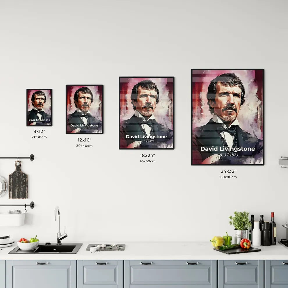 Portrait of David Livingstone Size Chart