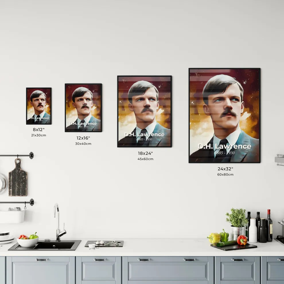 Portrait of D.H. Lawrence Size Chart