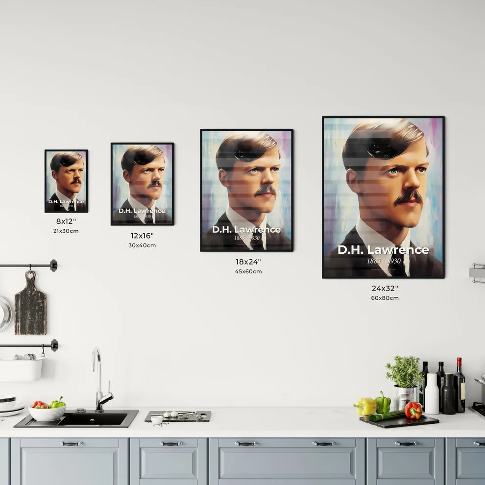 Portrait of D.H. Lawrence Size Chart