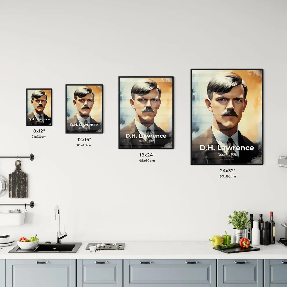 Portrait of D.H. Lawrence Size Chart