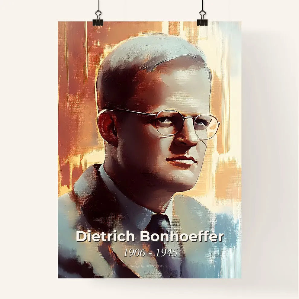 Portrait of Dietrich Bonhoeffer Poster